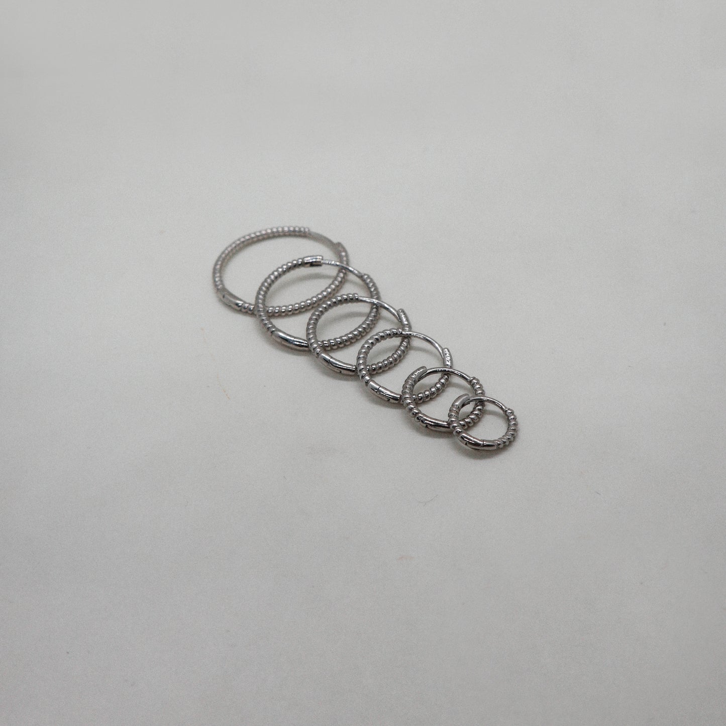 Hailey hoop earrings 8 mm silver