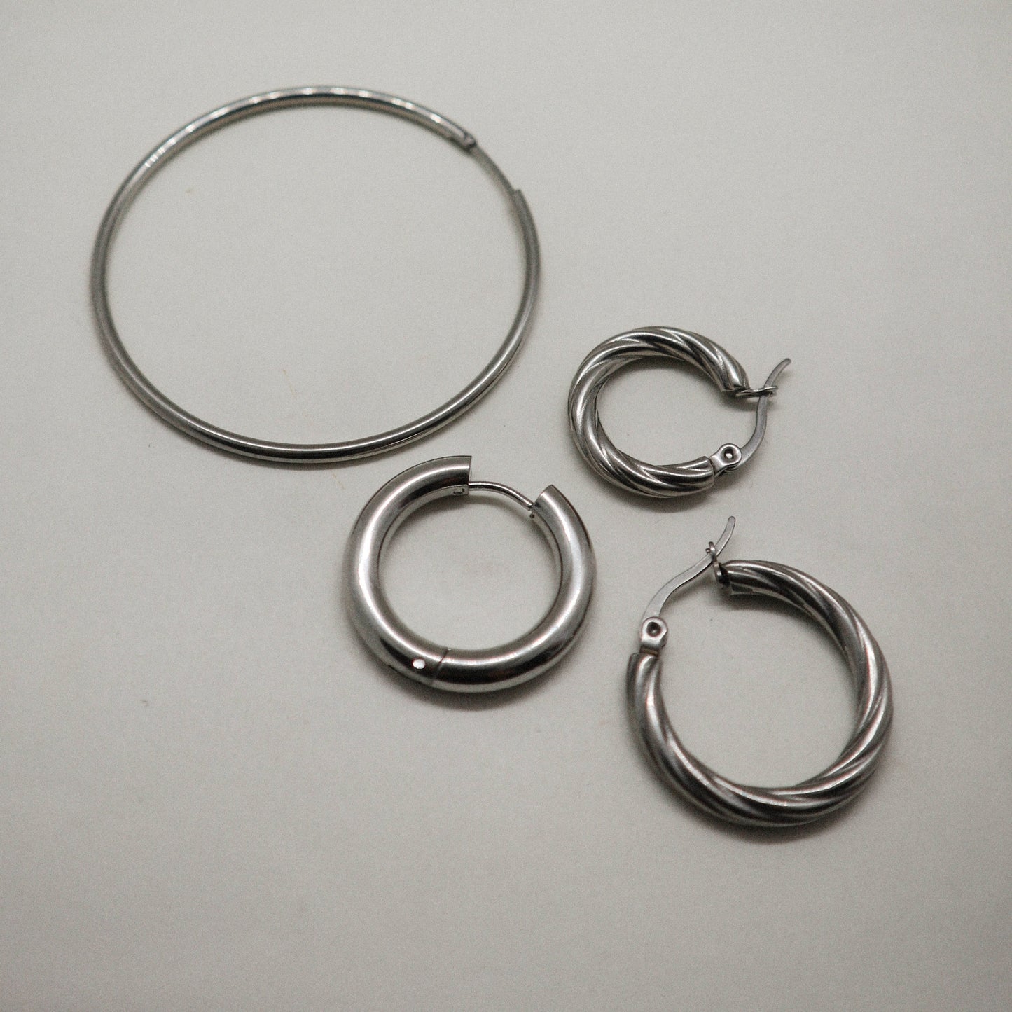 Noor twisted silver 25 mm