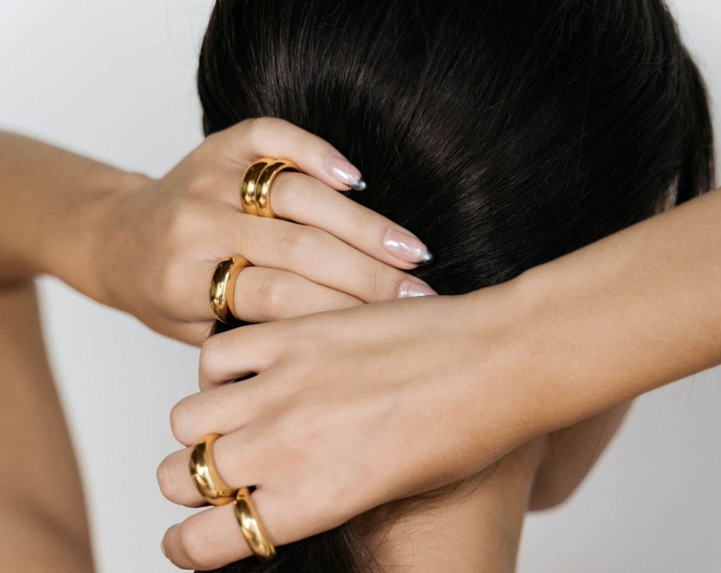 Plain bang gold ring