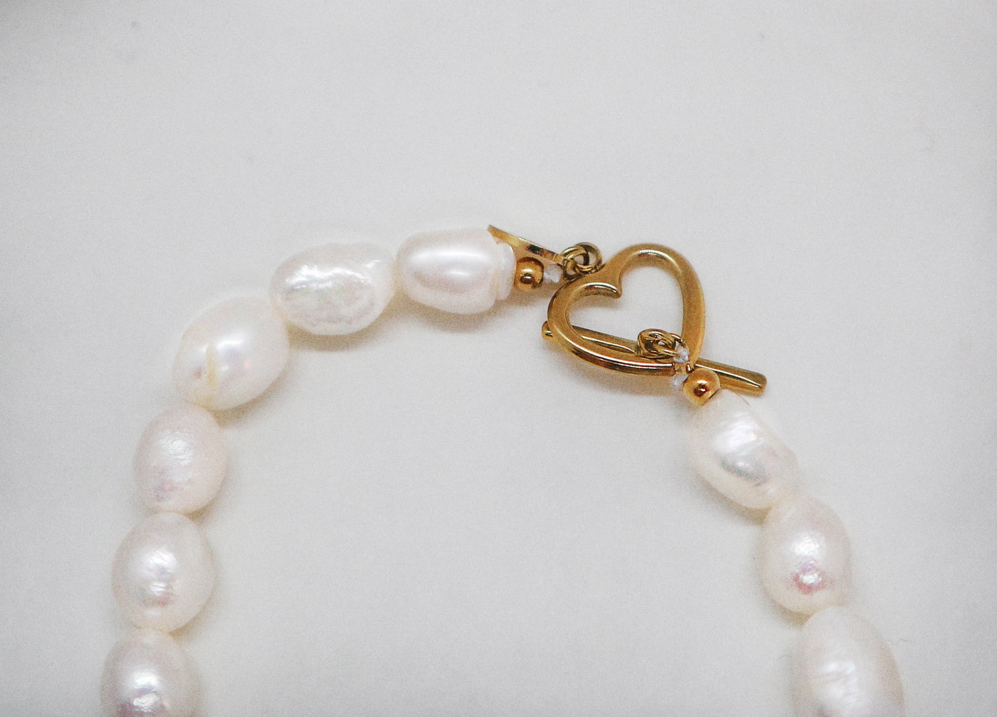 Pearl heart bracelet