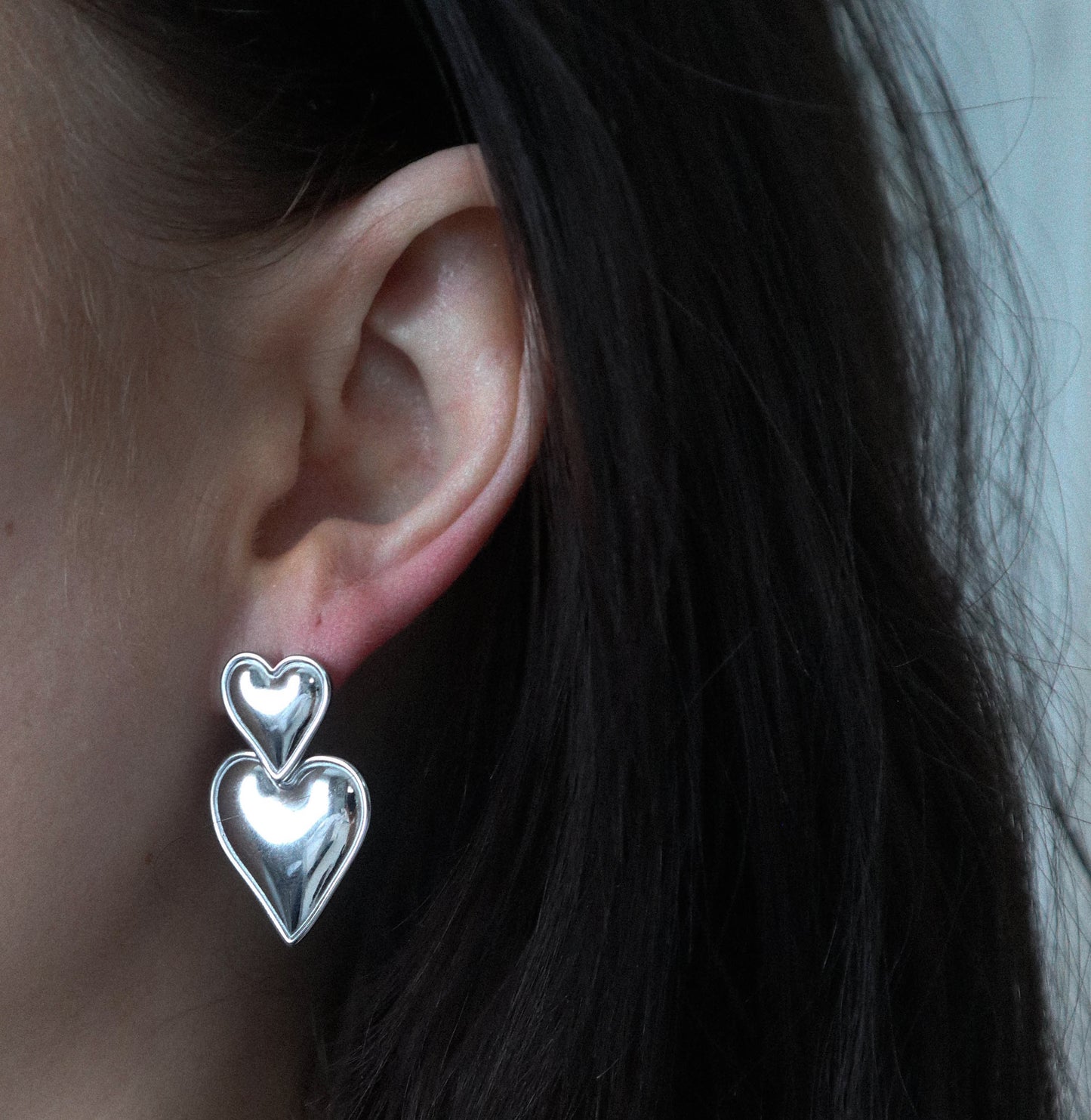 Hearts of hearts earrings zilver