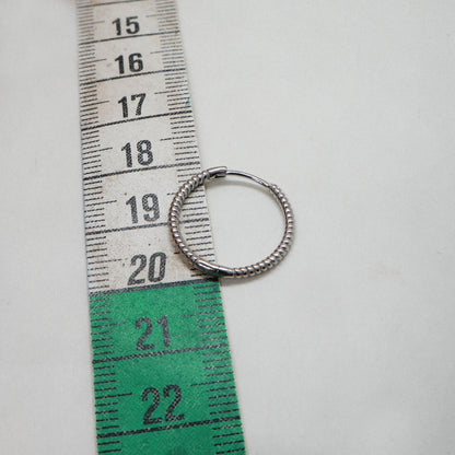 Hailey hoop earrings 18 mm silver