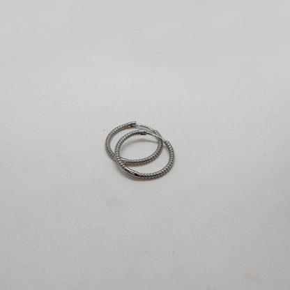 Hailey hoop earrings 18 mm silver