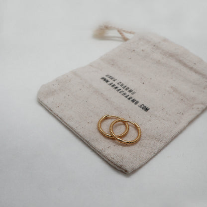 Hailey hoop earrings 15 mm gold