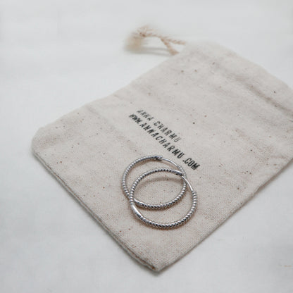 Hailey hoop earrings 20 mm silver