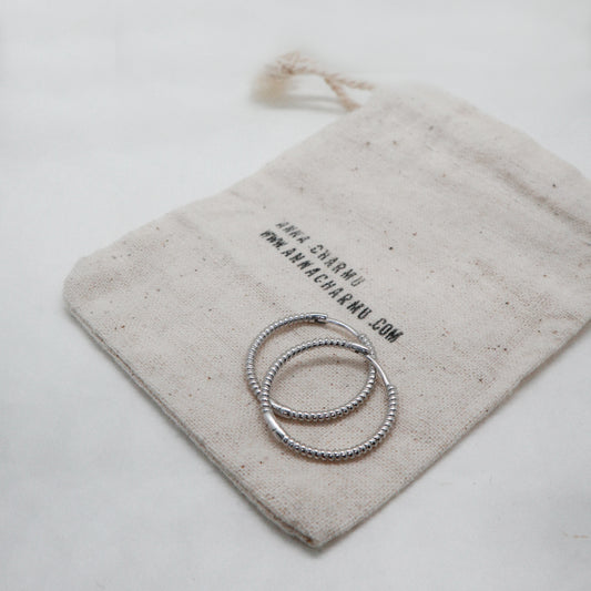 Hailey hoop earrings 20 mm silver