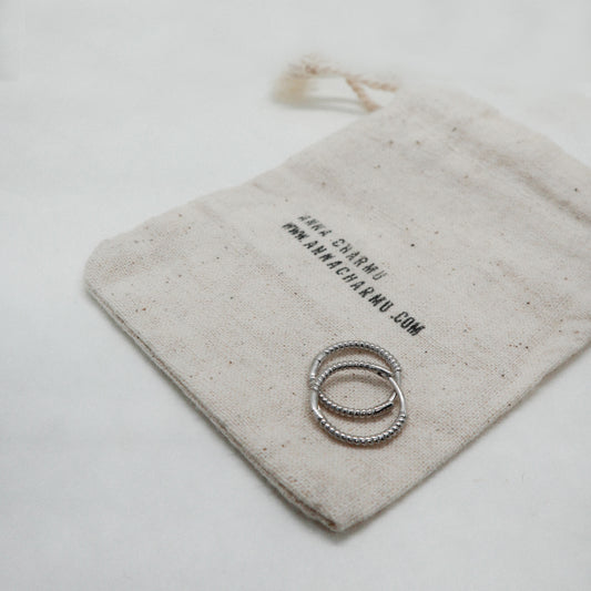 Hailey hoop earrings 15 mm silver