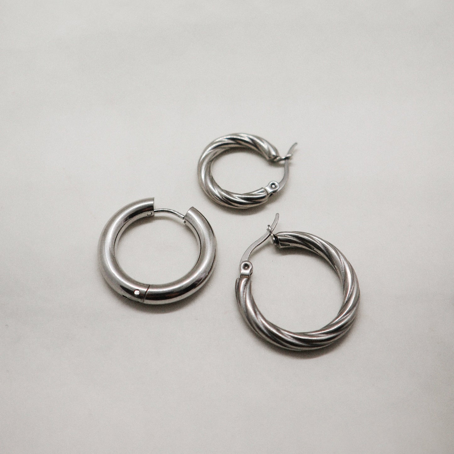 Noor twisted silver 25 mm