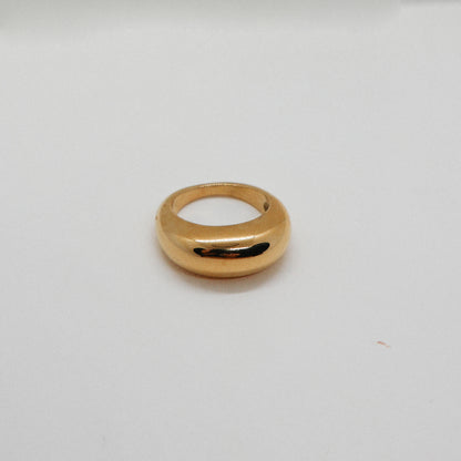 Plain bang gold ring