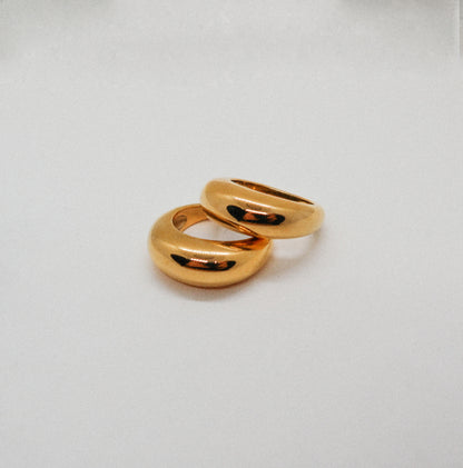 Plain bang gold ring