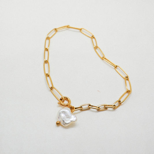 Sea pearl gold bracelet